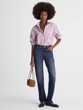 Madewell The Longline Straight Jean Midnight Waters Wash Size 28 NEW no Tag